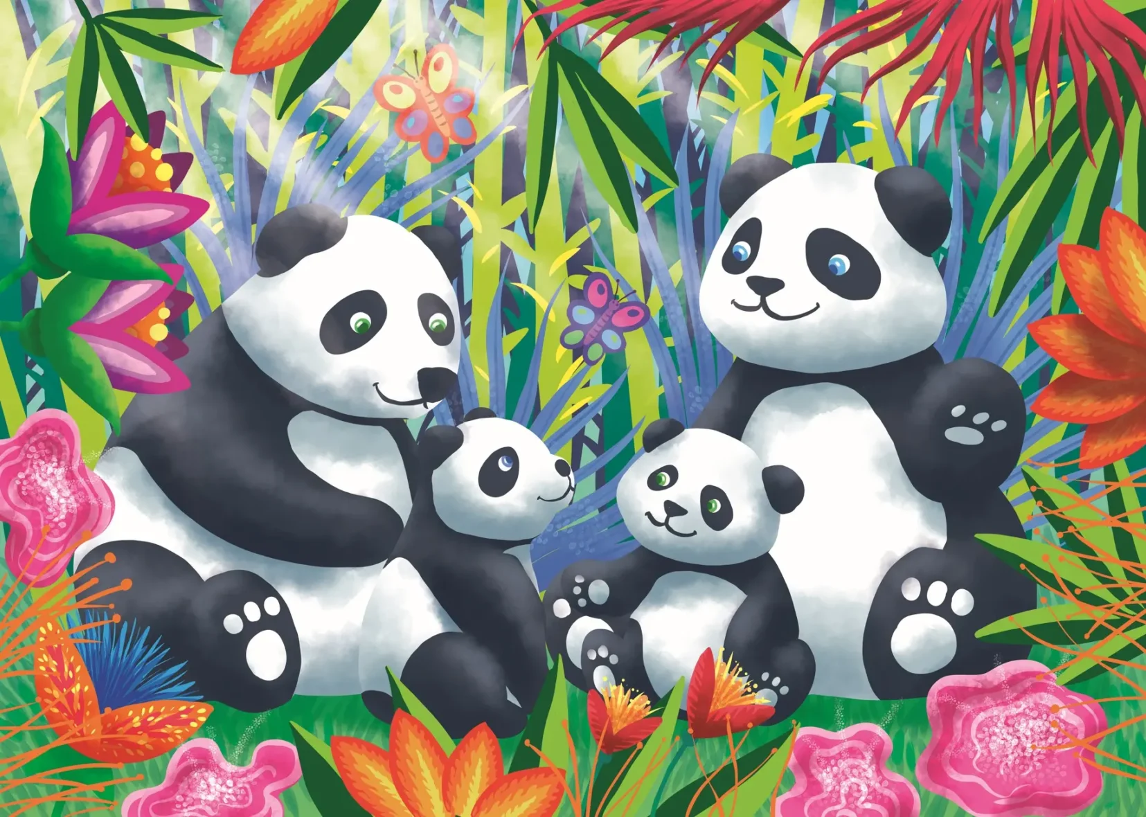Puzzle – La Famille Panda – 24 pièces – KS Games