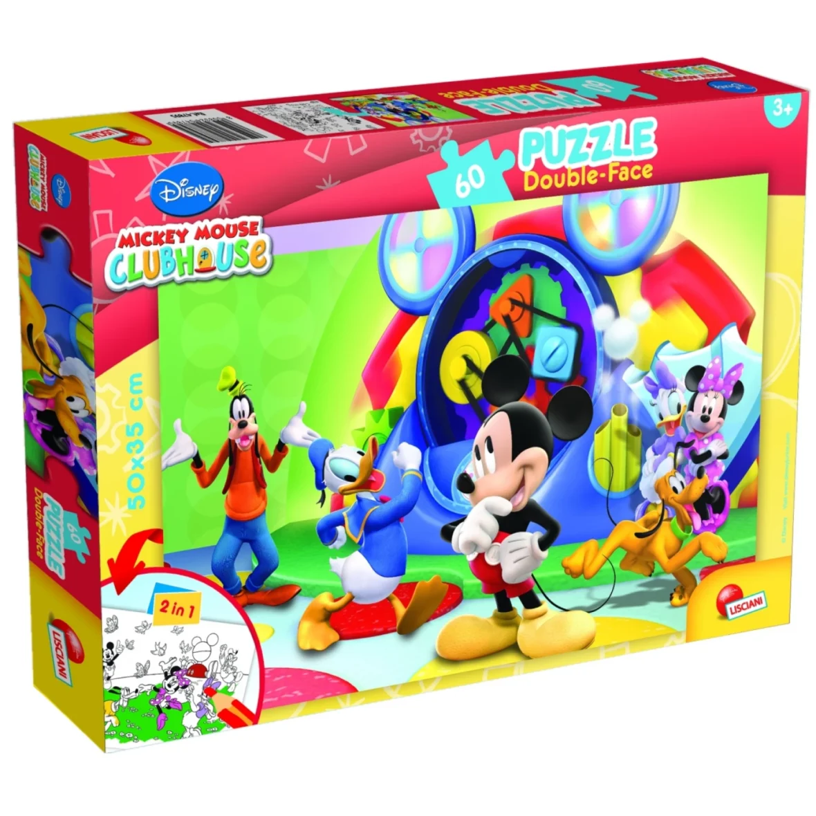 Puzzle Double-Face Mickey Mouse – 60 pièces – Lisciani