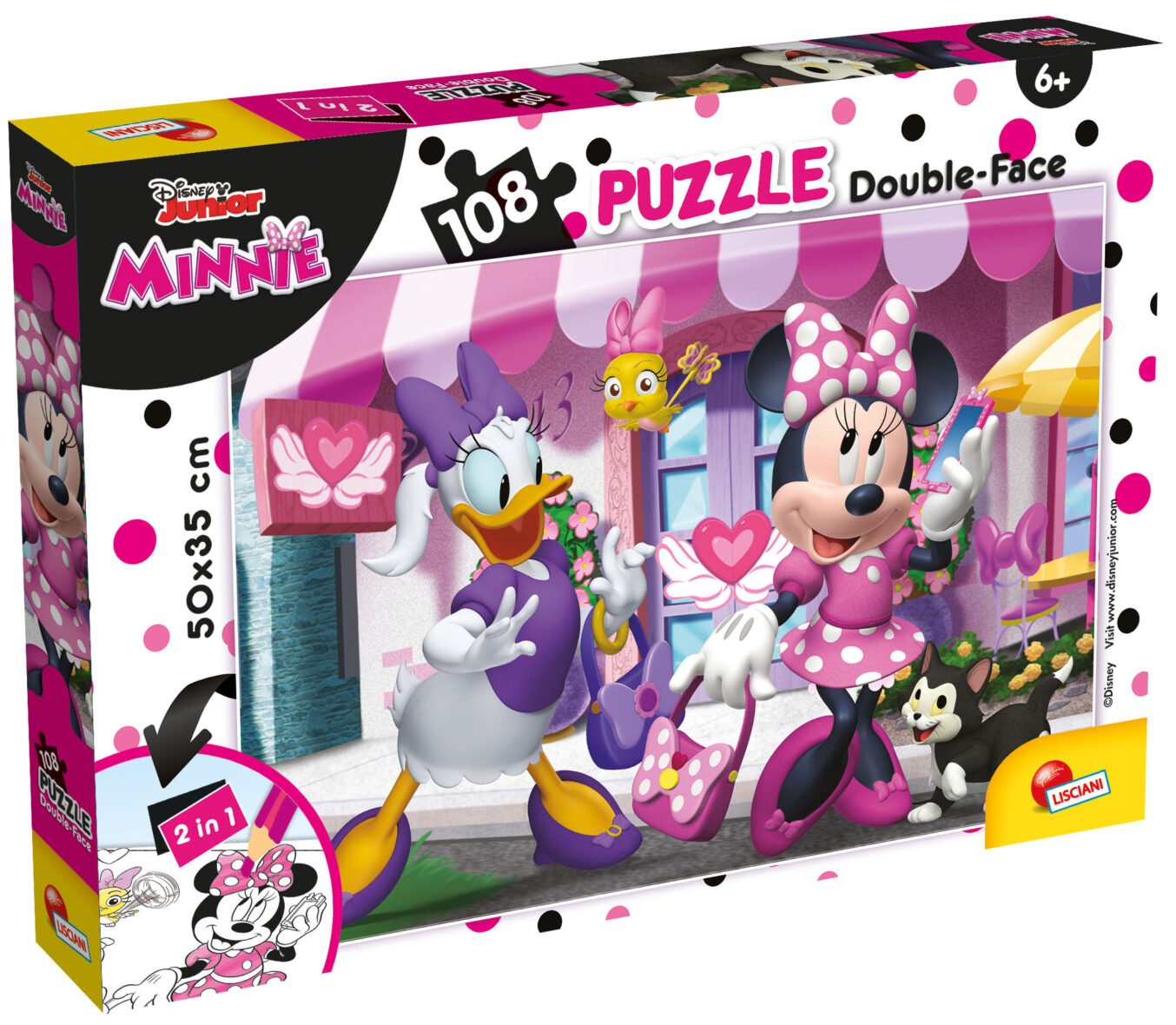 Puzzle Double-Face Minnie Mouse – 108 pièces – Lisciani