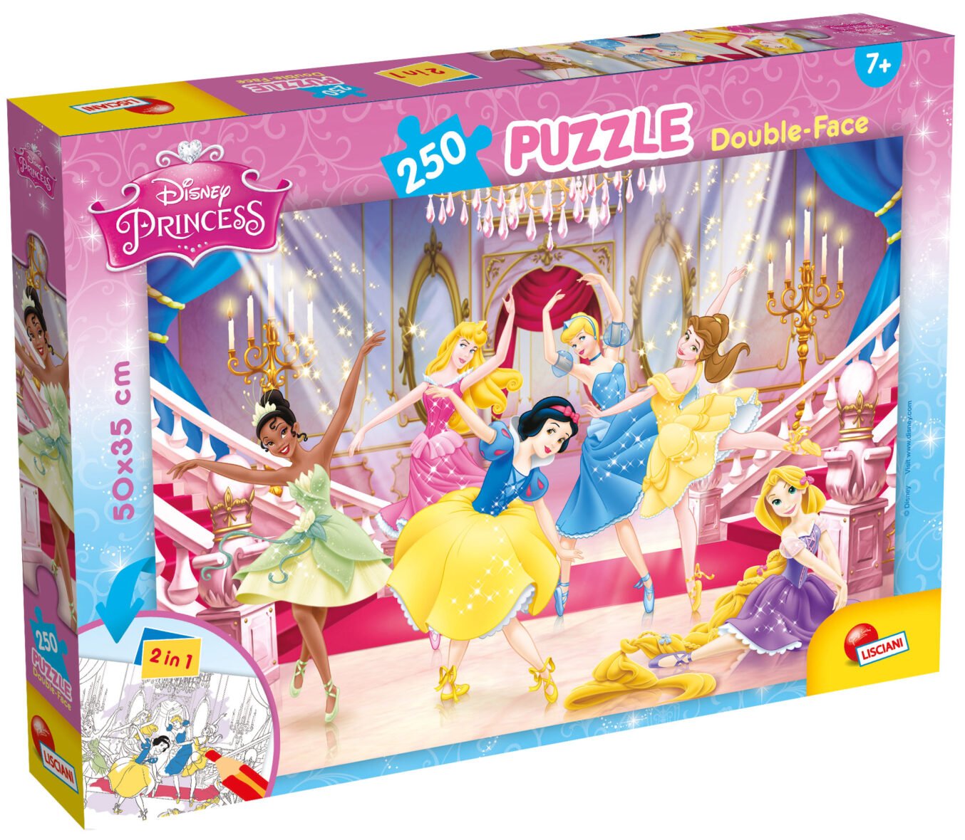Puzzle Double-Face Disney Princesses – 250 pièces – Lisciani