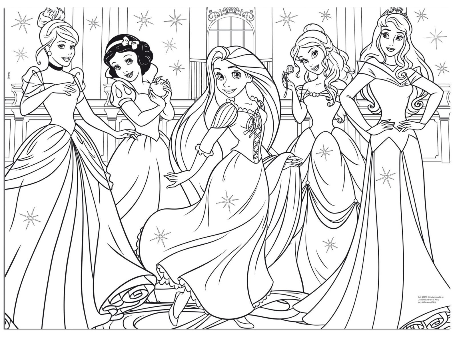 Puzzle Double-Face Géant Disney Princesses – 60 pièces – Lisciani