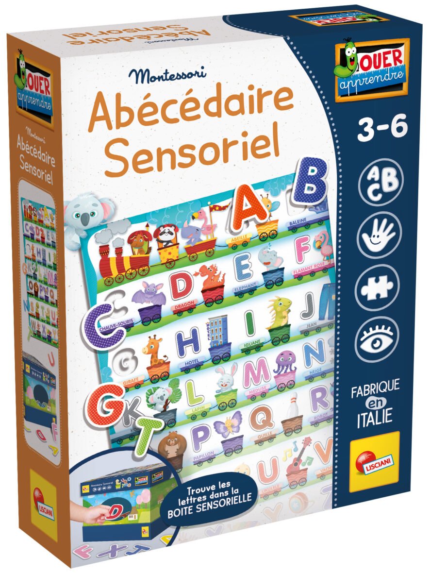 Abécédaire Tactile Montessori – Lettres à Reconnaître – Lisciani