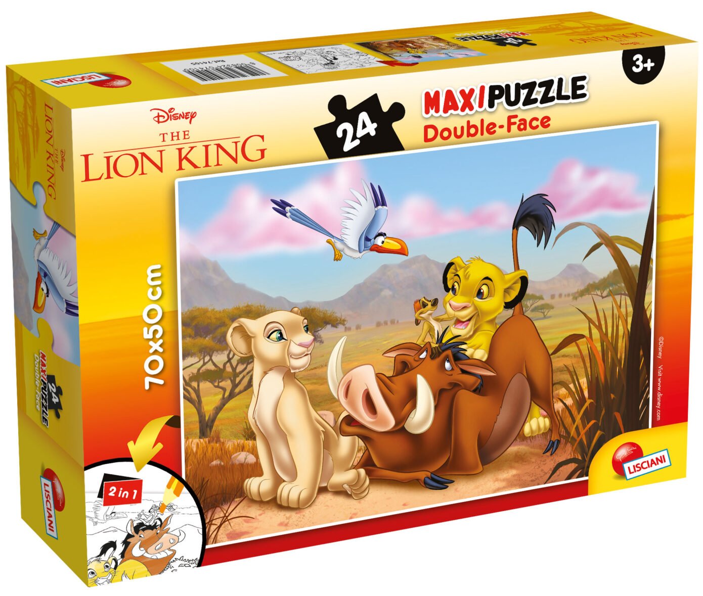 Puzzle Double-Face Géant Le Roi Lion – 24 pièces – Lisciani