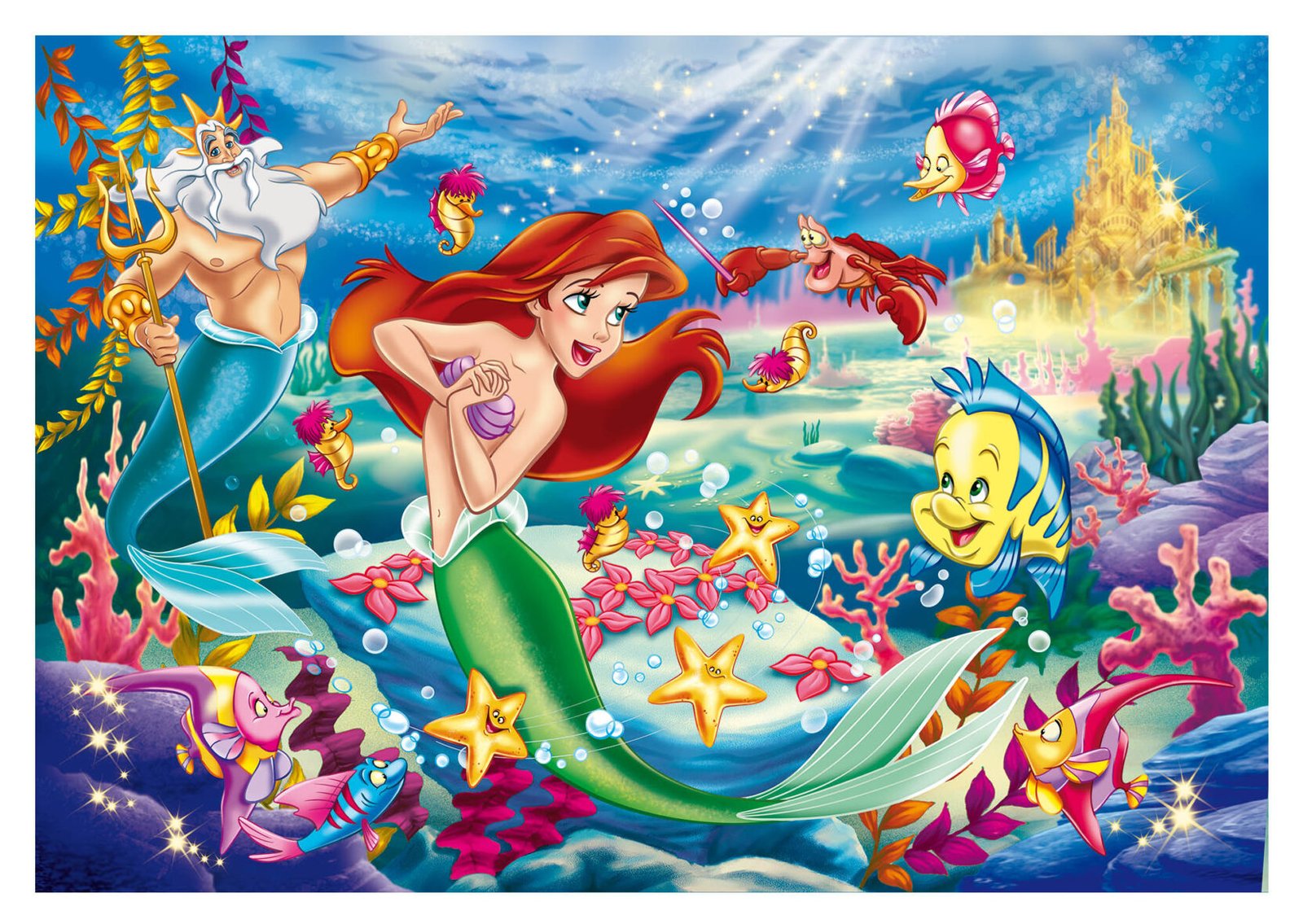 Puzzle Double-Face Géant La Petite Sirène – 35 pièces – Lisciani