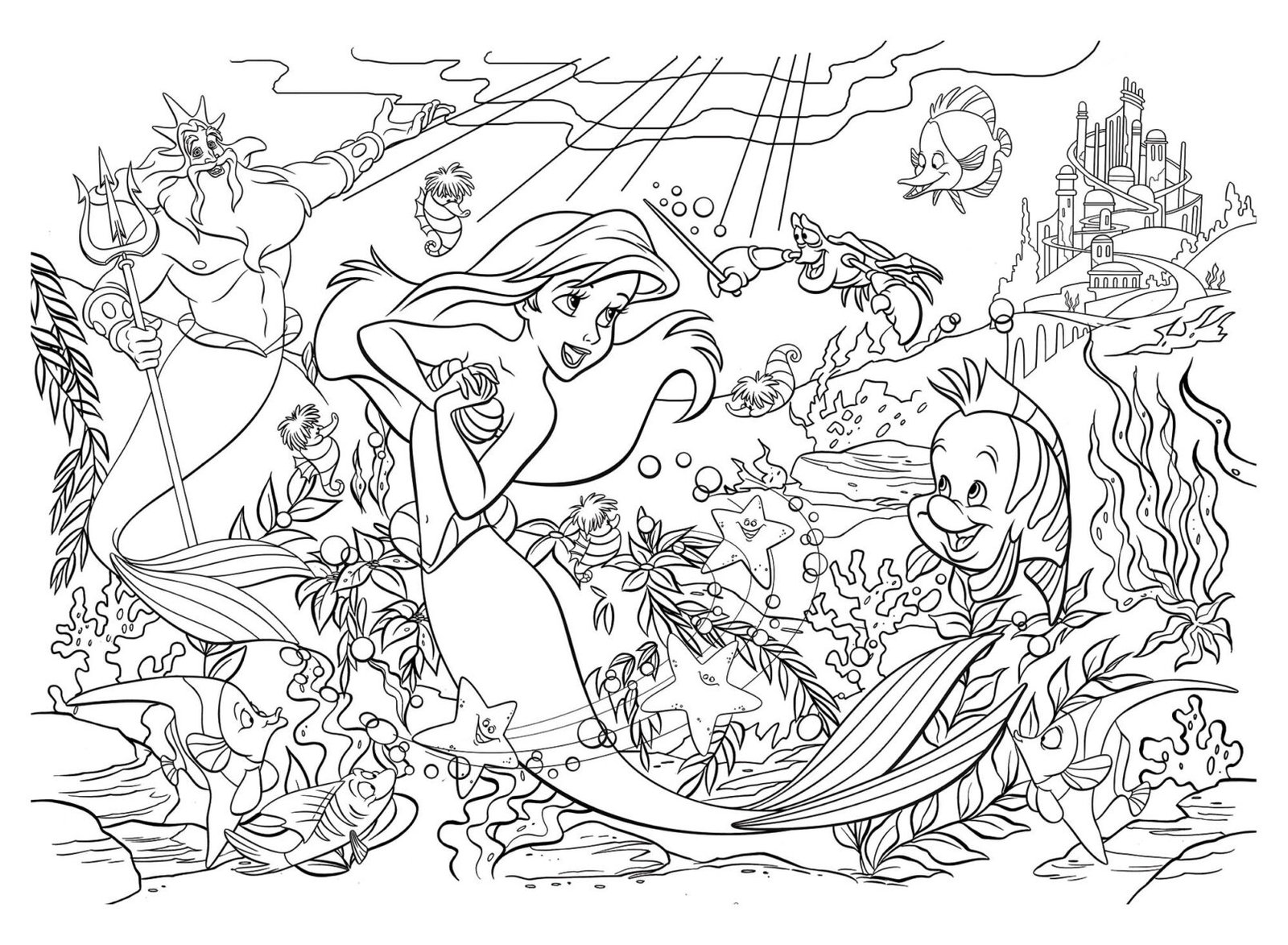 Puzzle Double-Face Géant La Petite Sirène – 35 pièces – Lisciani