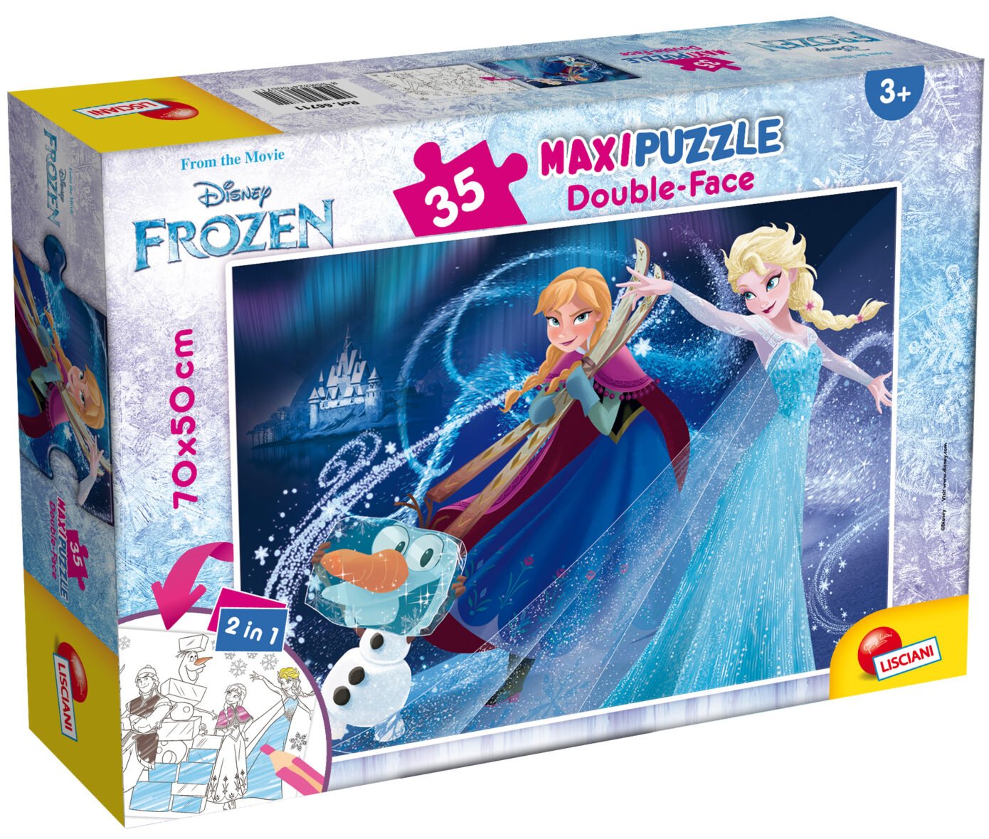 Puzzle Double-Face Géant La Reine des Neiges – 35 pièces – Lisciani