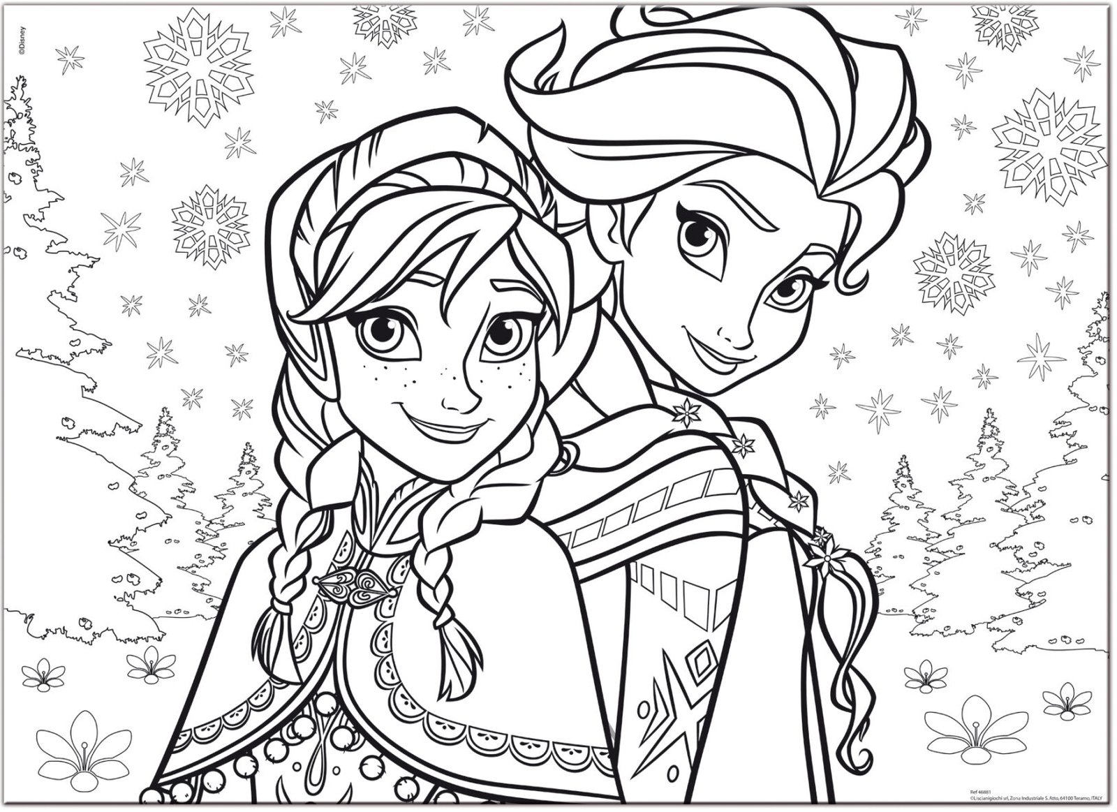 Puzzle Double-Face Géant La Reine des Neiges – Sœurs pour Toujours – 60 pièces – Lisciani