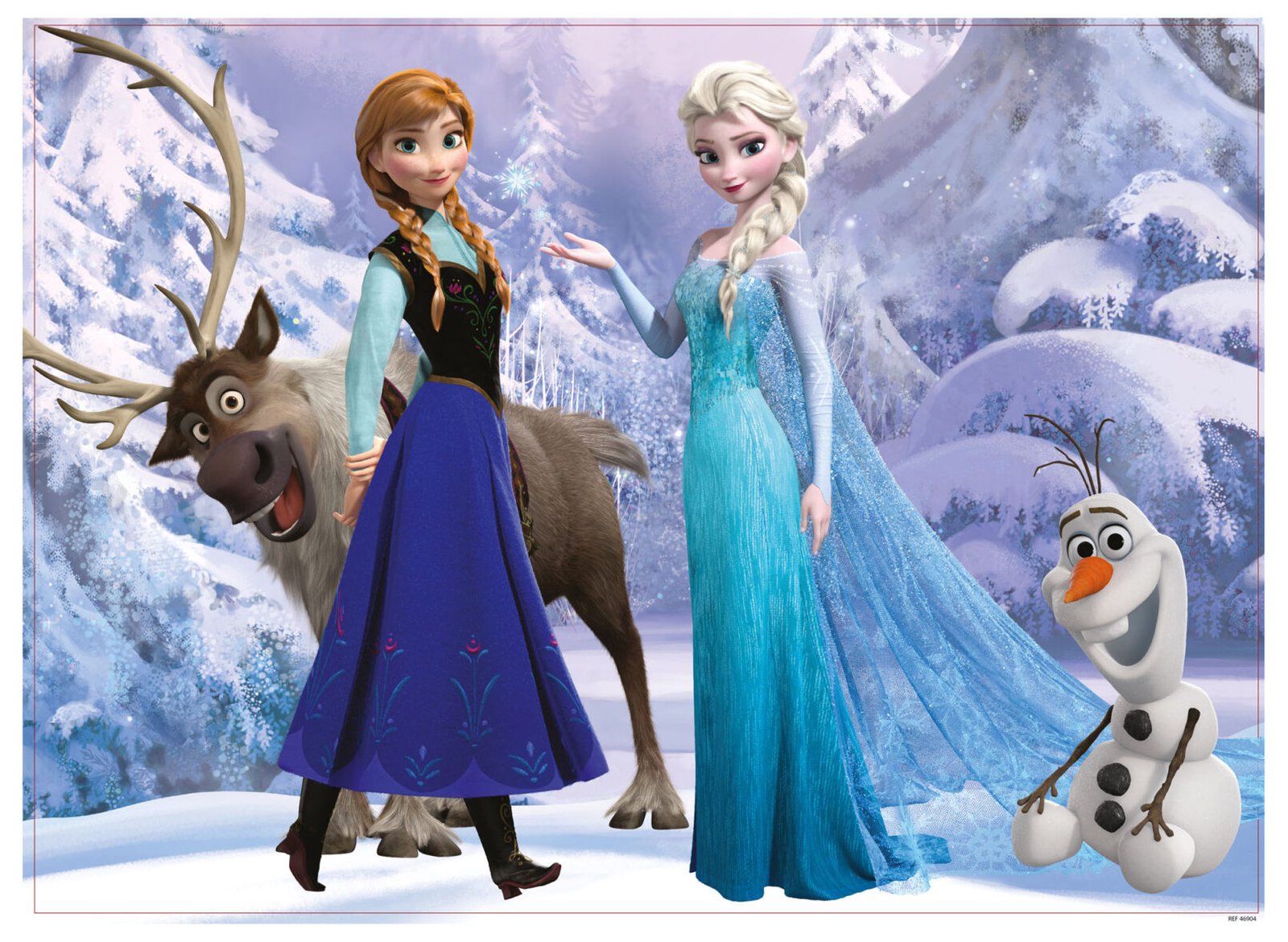 Puzzle Double-Face Géant La Reine des Neiges – Elsa et Anna – 108 pièces – Lisciani