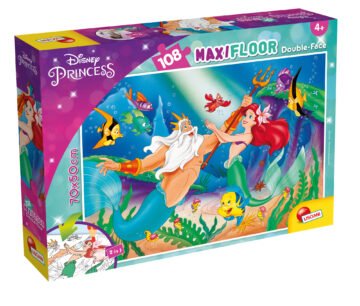 Puzzle Double-Face Géant La Petite Sirène – 108 pièces – Lisciani