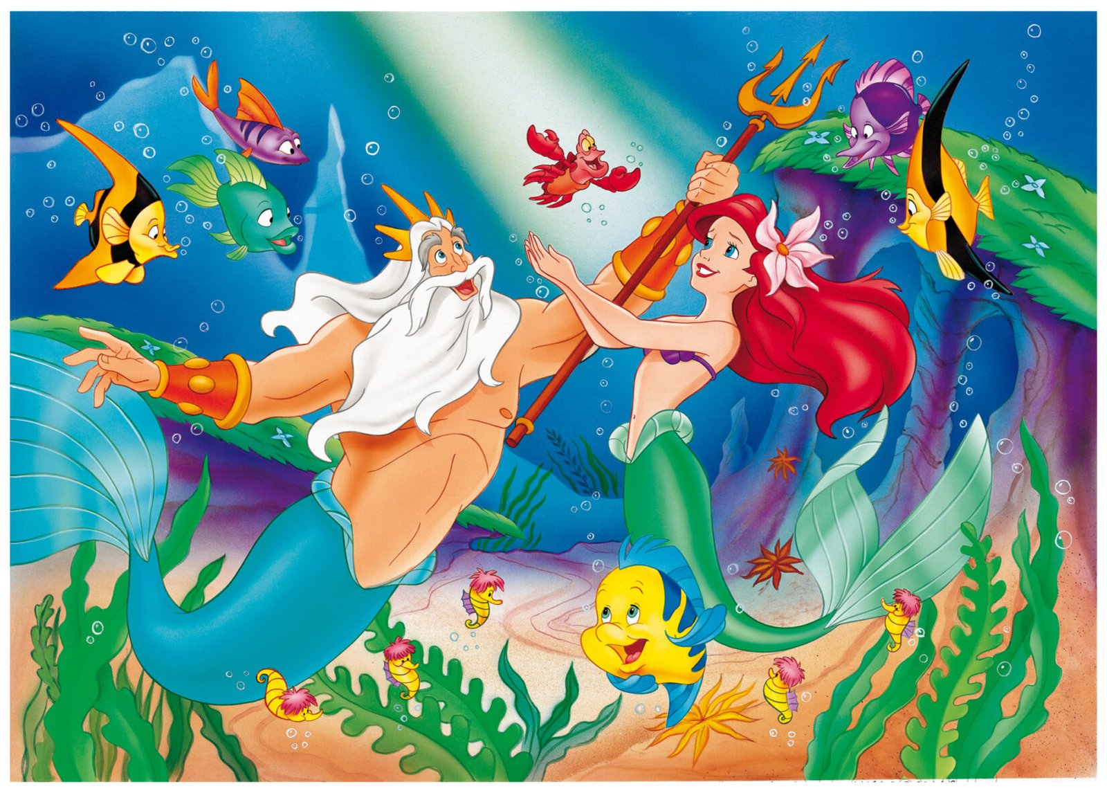 Puzzle Double-Face Géant La Petite Sirène – 108 pièces – Lisciani