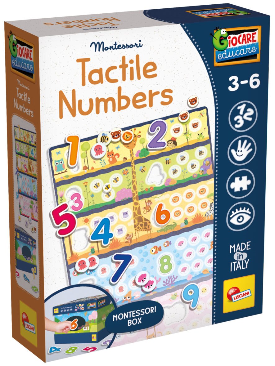 Boîte Tactile Montessori – Les Nombres – Lisciani