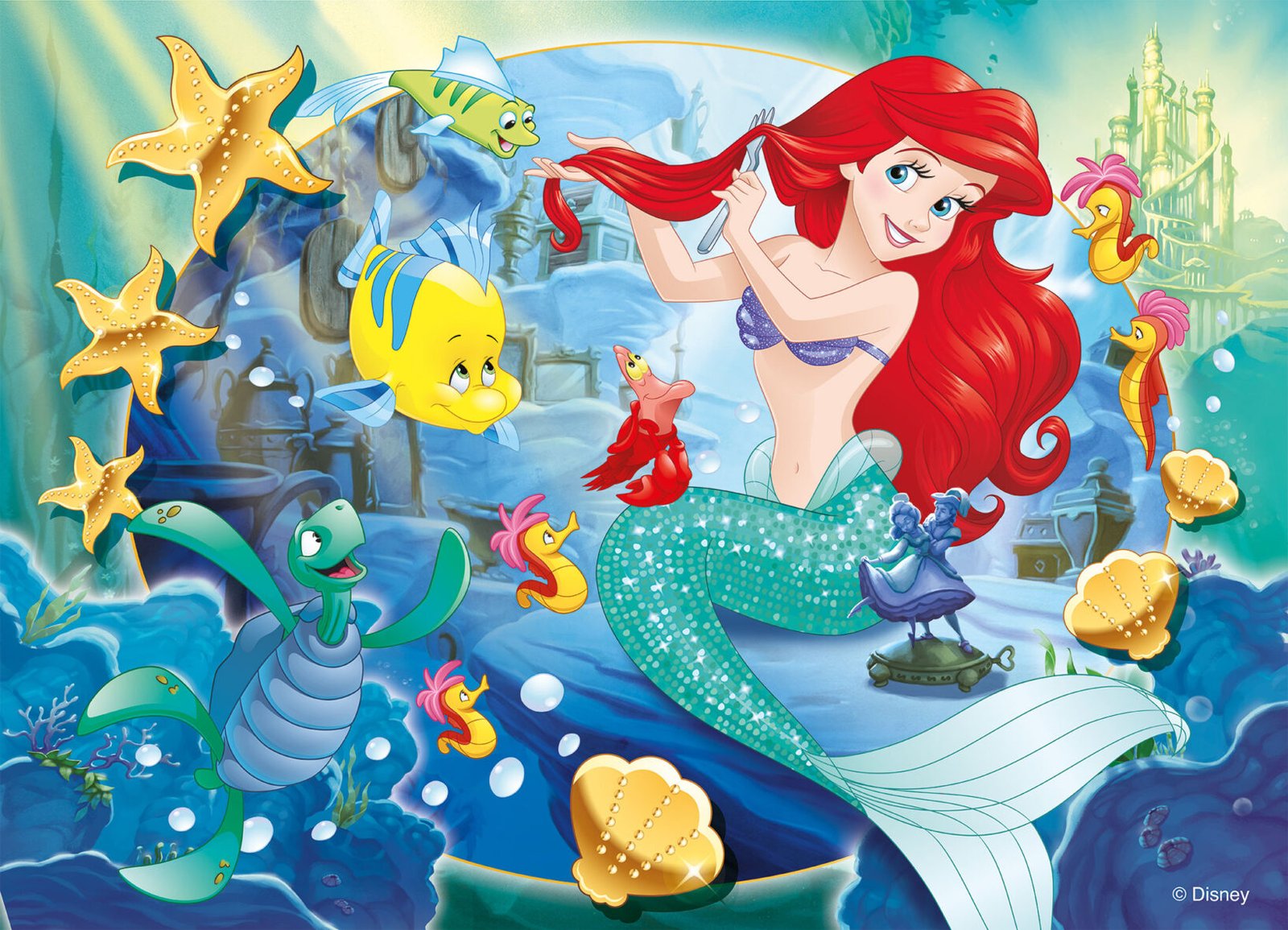 Puzzle Double-Face Géant La Petite Sirène – 60 pièces – Lisciani