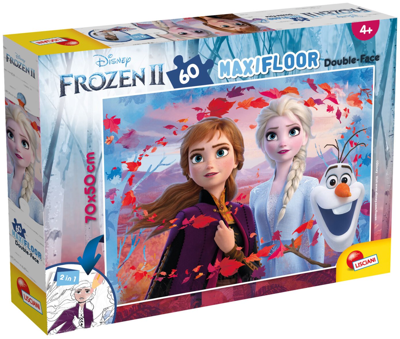 Puzzle Double-Face Géant La Reine des Neiges 2 – 60 pièces – Lisciani