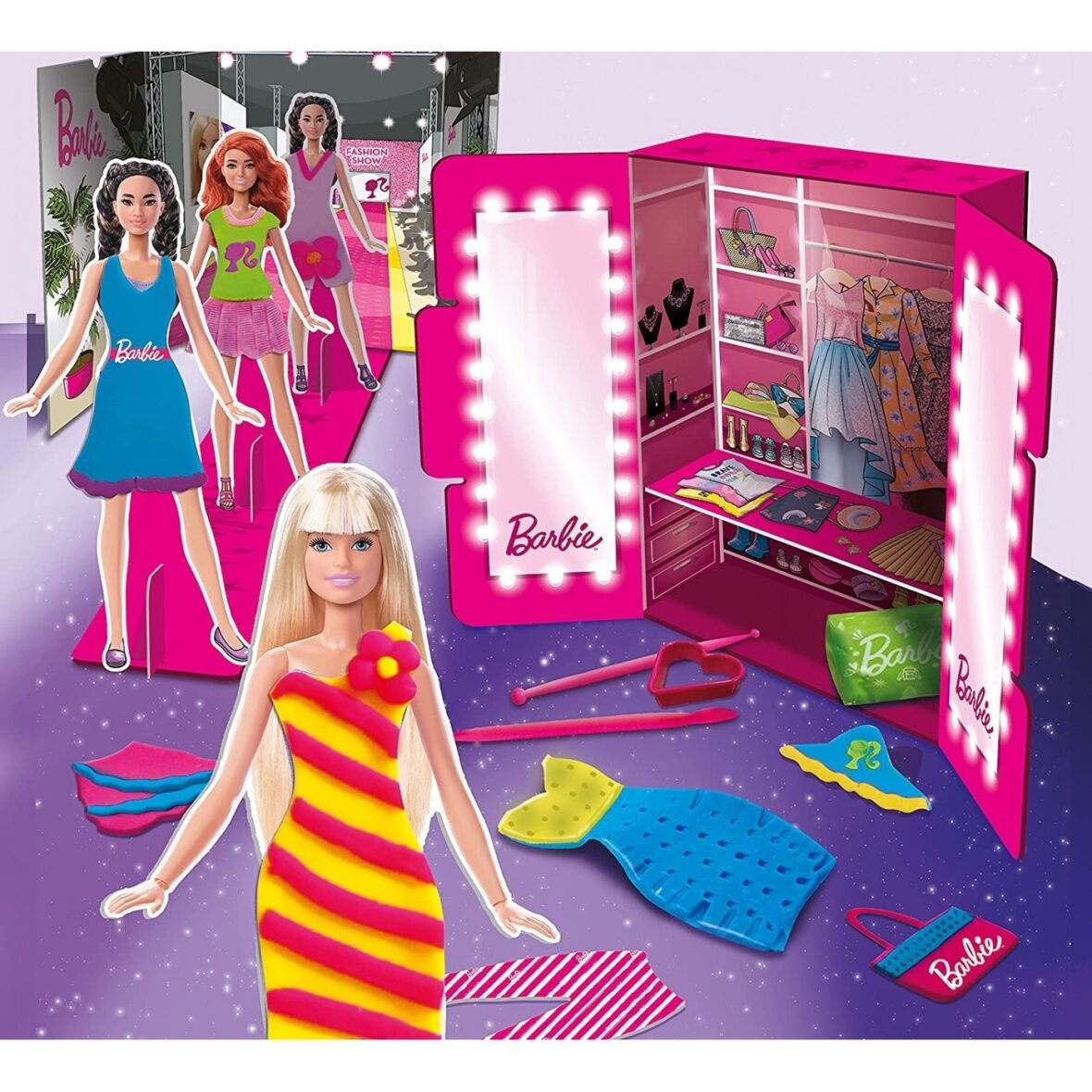 Coffret de Pâte à Modeler Barbie – La Garde-Robe – Lisciani