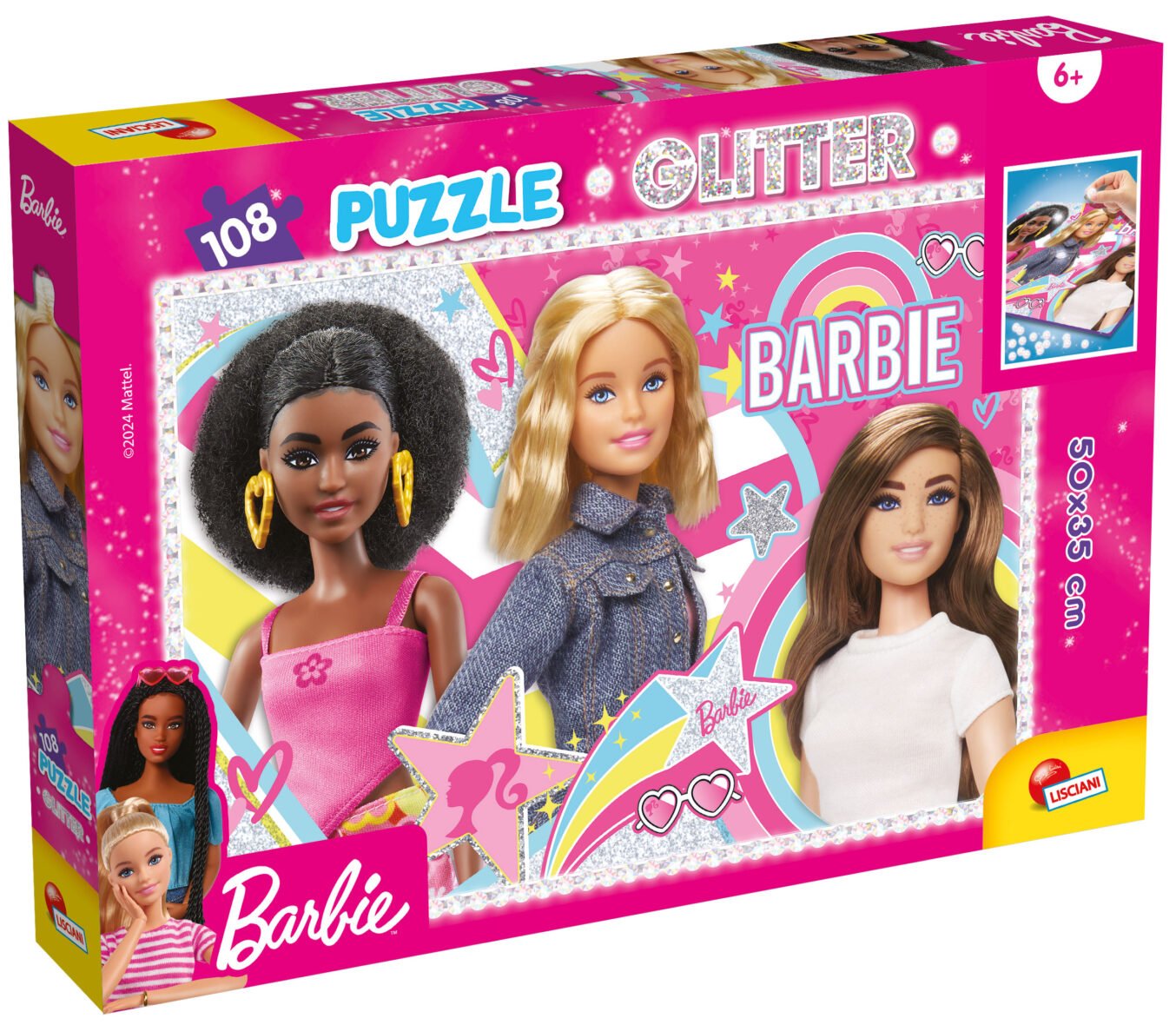 Puzzle Pailleté Barbie – Meilleures Amies – 108 pièces – Lisciani