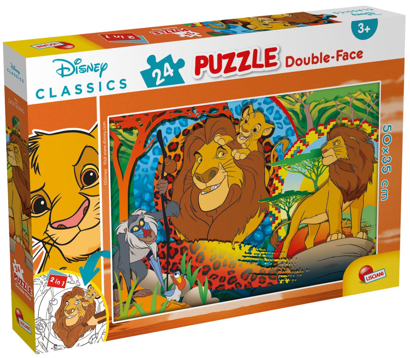 Puzzle Double-Face Le Roi Lion – 24 pièces – Lisciani