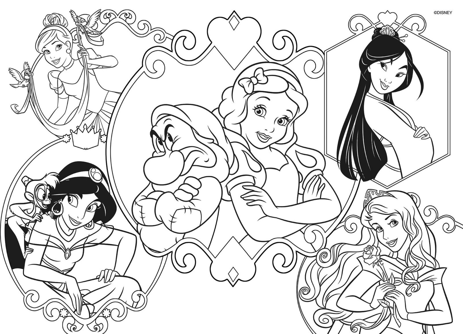 Puzzle Double-Face Géant Disney Princesses – 2 x 24 pièces – Lisciani
