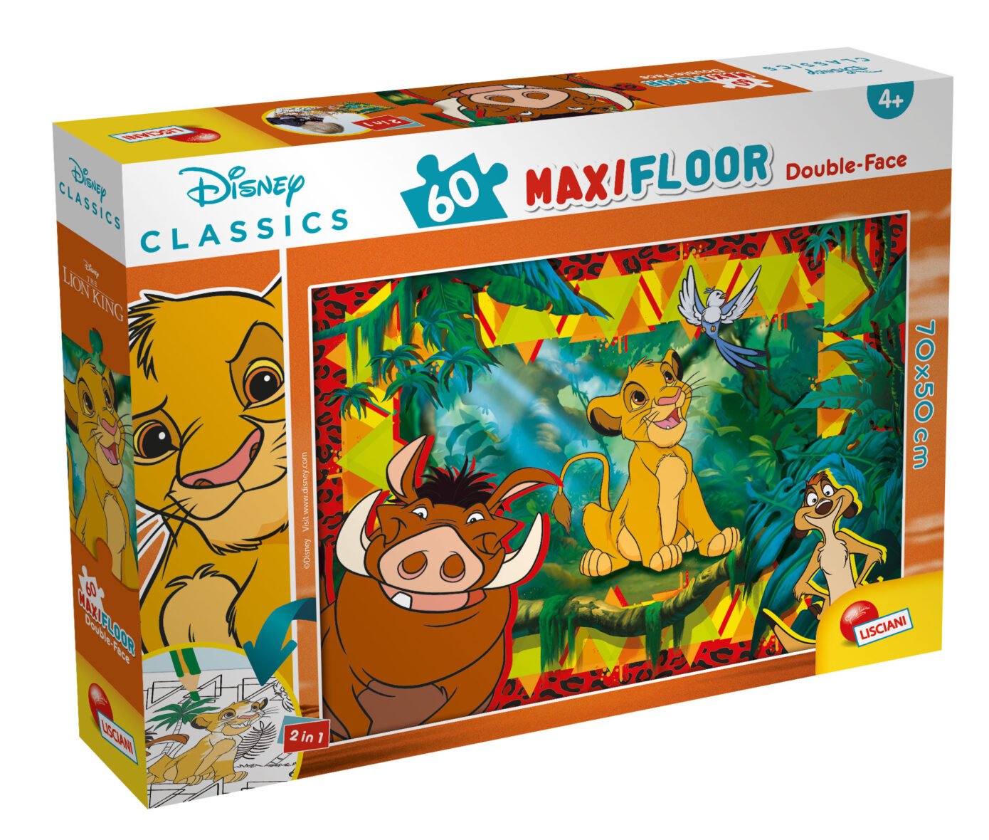Puzzle Double-Face Géant Le Roi Lion – 60 pièces – Lisciani