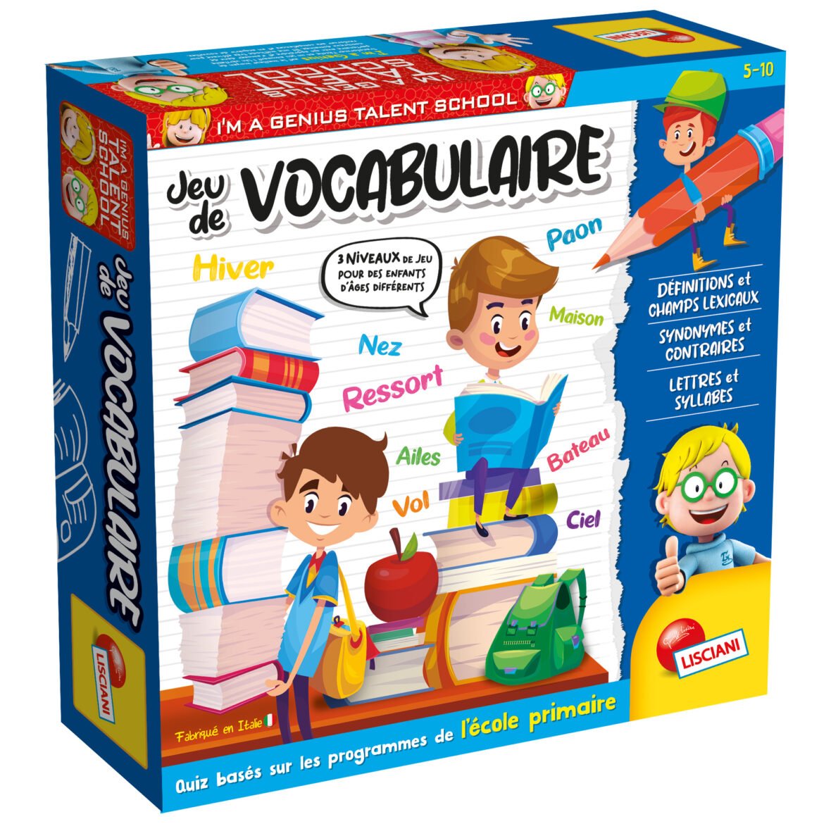 Jeu de Vocabulaire Genius Talent School – Lisciani