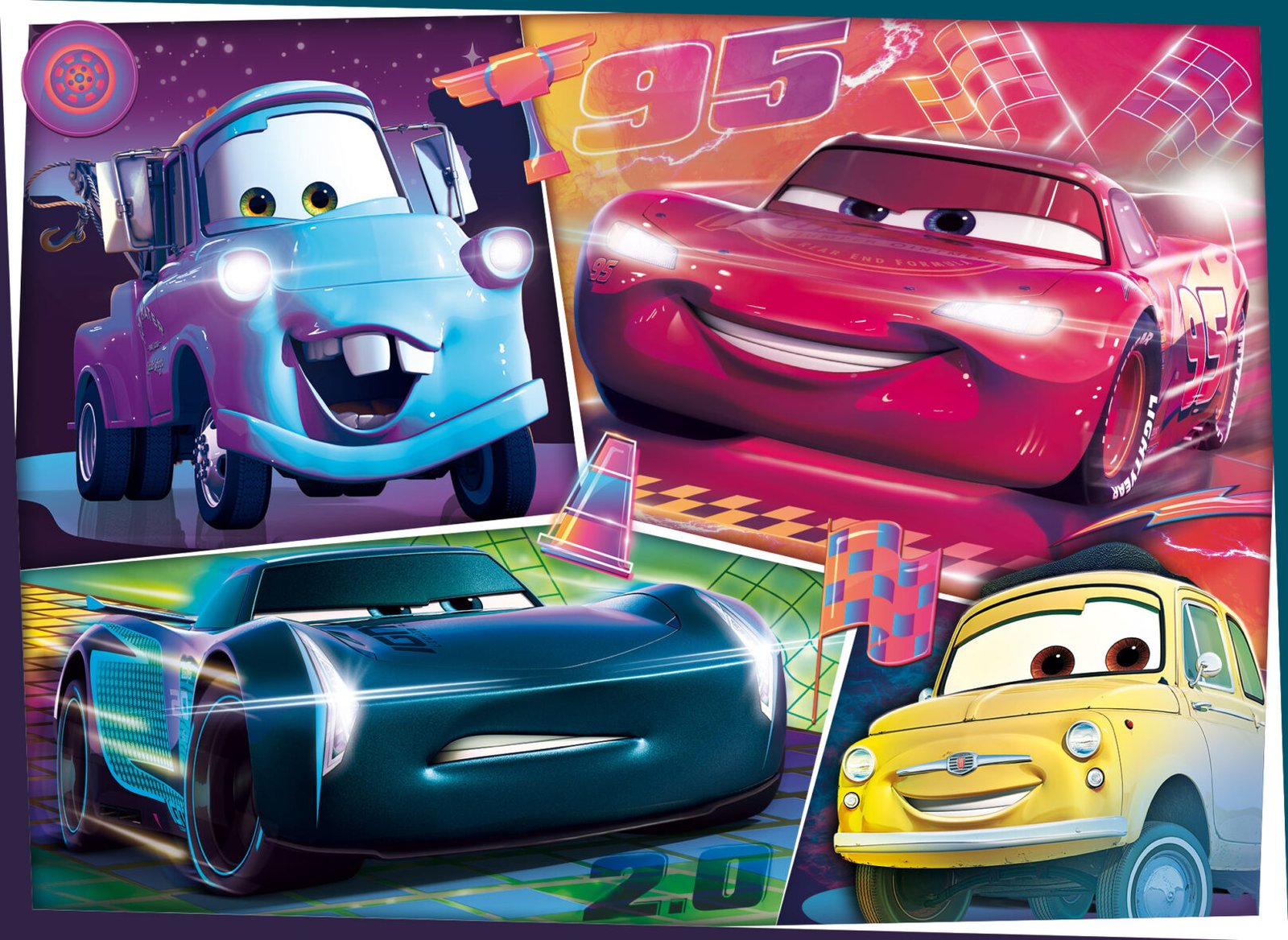 Puzzle Double-Face Géant Cars 3 – 60 pièces – Lisciani