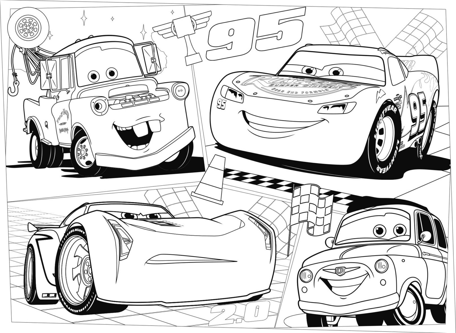 Puzzle Double-Face Géant Cars 3 – 60 pièces – Lisciani