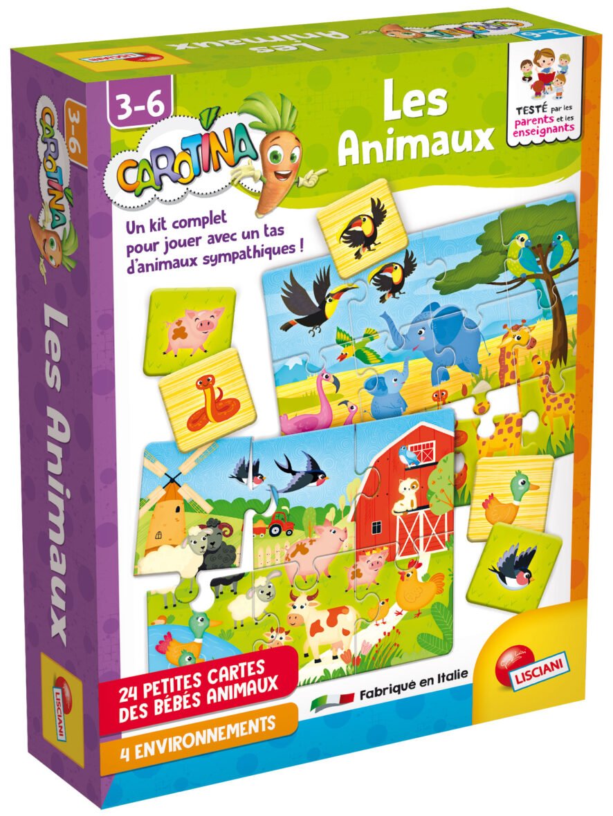 Jeu d’Association Carotina – Animaux et Environnement – Lisciani
