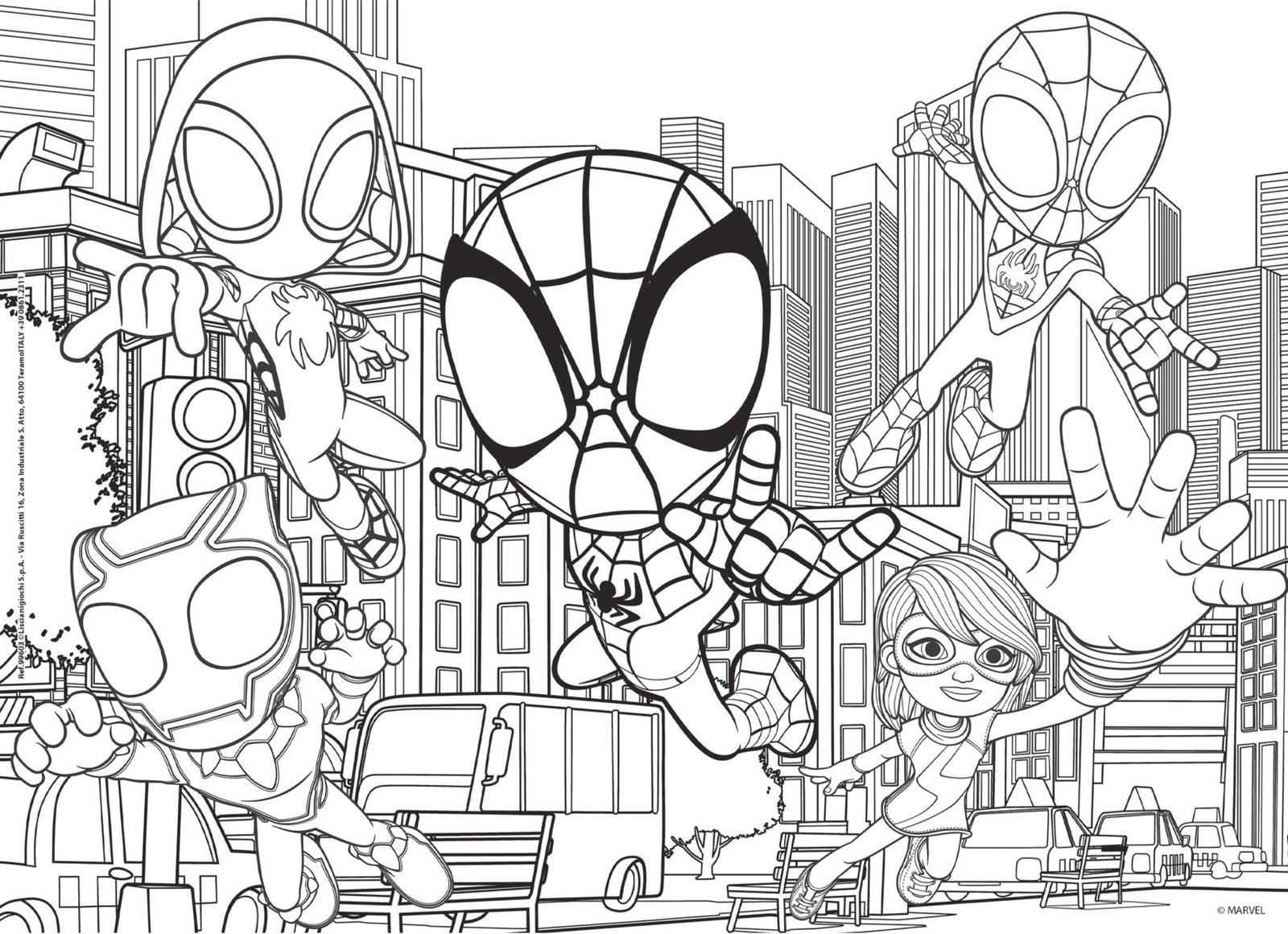 Puzzle Double-Face Spidey – 24 pièces – Format Compact – Lisciani