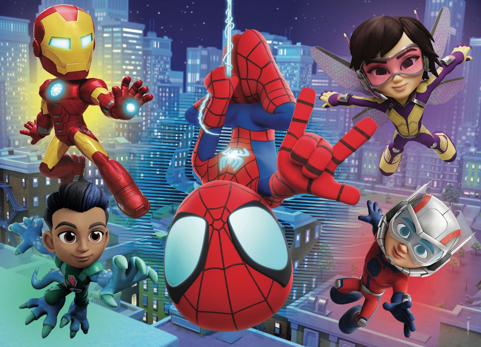 Puzzle Double-Face Spidey – 48 pièces – Format Compact – Lisciani