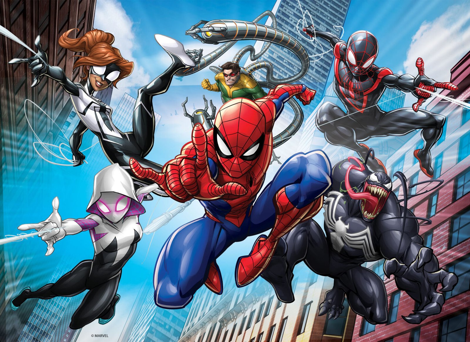Puzzle Double-Face Spider-Man – 48 pièces – Format Compact – Lisciani