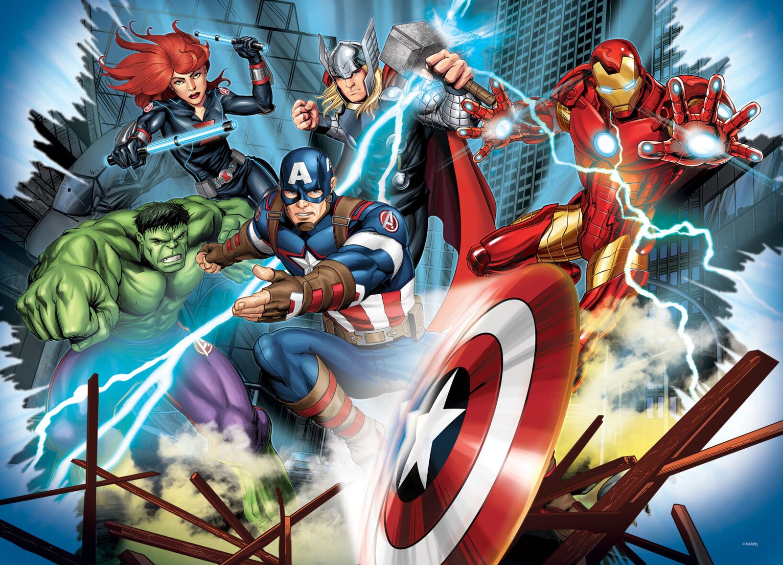 Puzzle Double-Face Avengers – 48 pièces – Format Compact – Lisciani