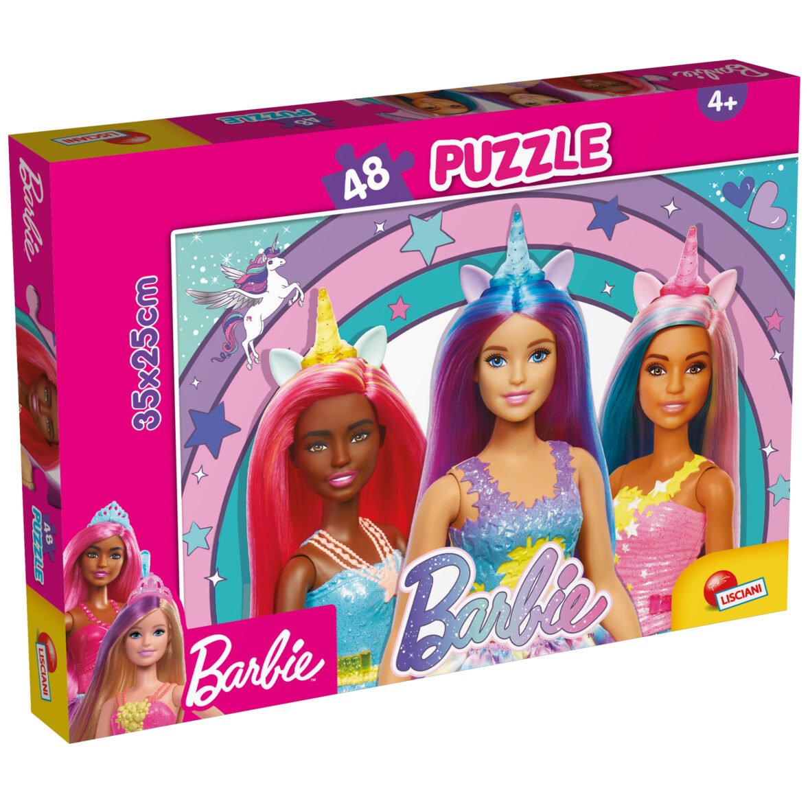 Puzzle Barbie – Licorne Magique – 48 pièces – Format Compact – Lisciani