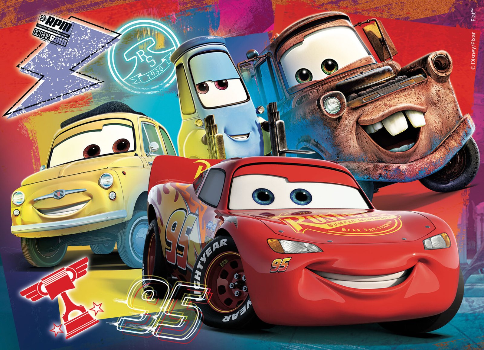 Puzzle Double-Face Cars – 24 pièces – Format Compact – Lisciani