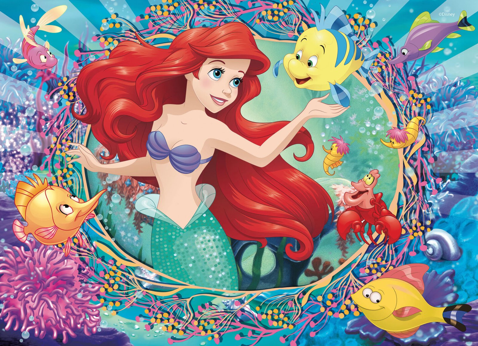 Puzzle Double-Face Ariel – 48 pièces – Format Compact – Lisciani