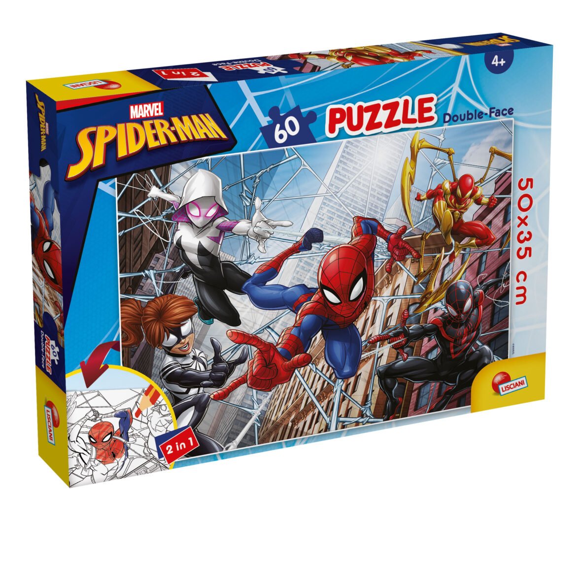 Puzzle Double-Face Spider-Man – 60 pièces – Lisciani