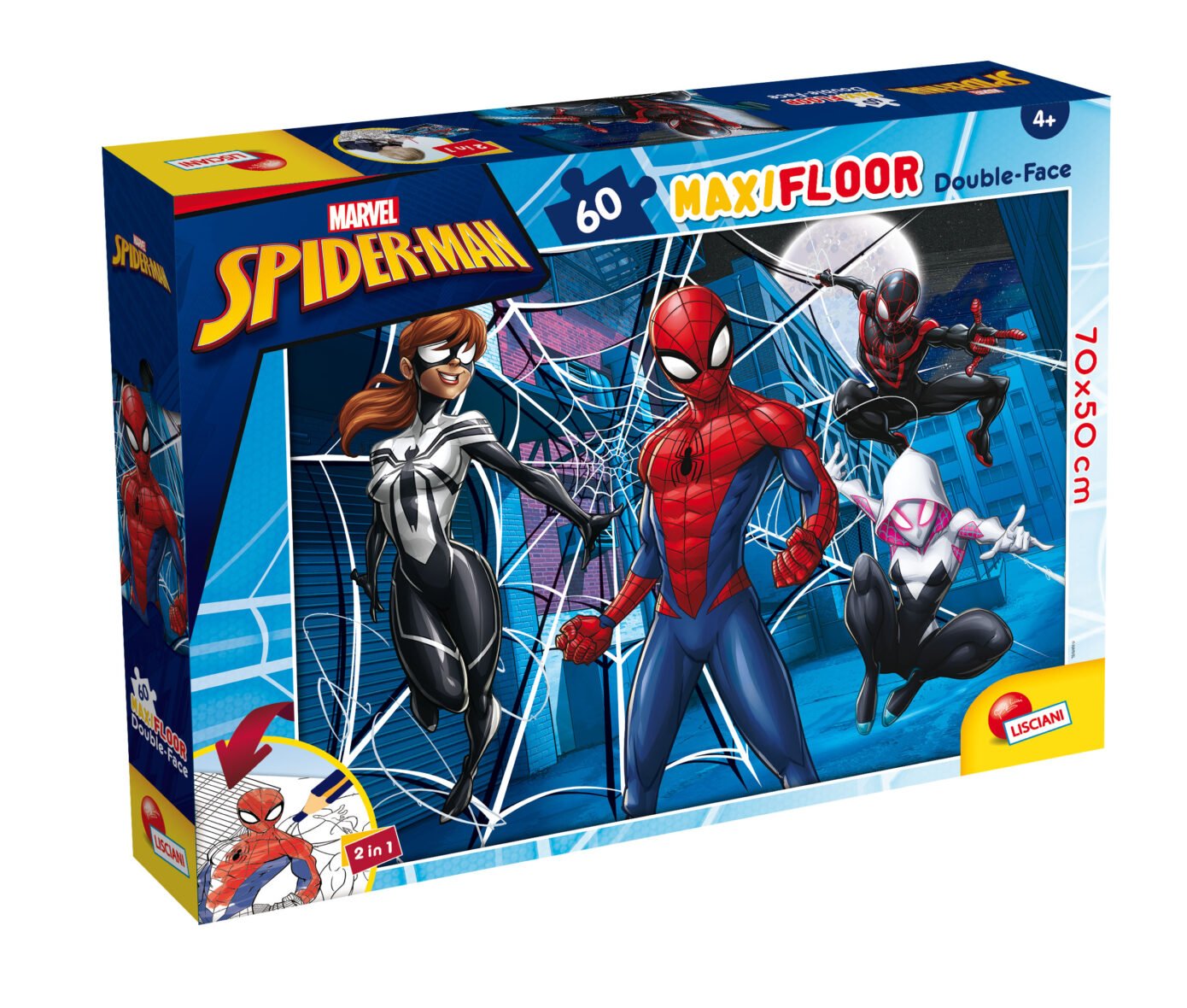 Puzzle Double-Face Géant Spider-Man – 60 pièces – Lisciani