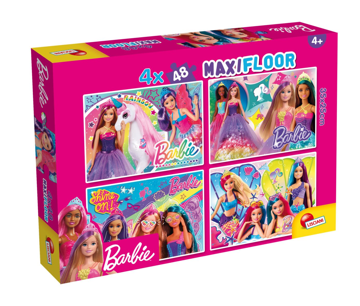 Puzzle Géant Barbie – 4 x 48 pièces – Lisciani
