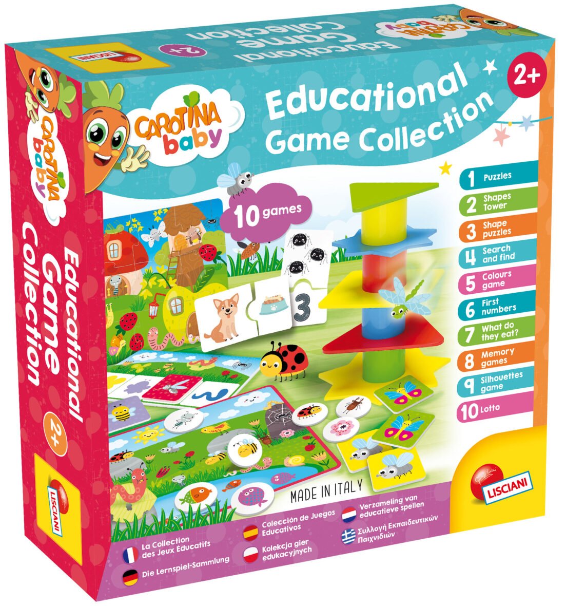 Coffret Carotina Baby – Collection de 10 Jeux Éducatifs – Lisciani