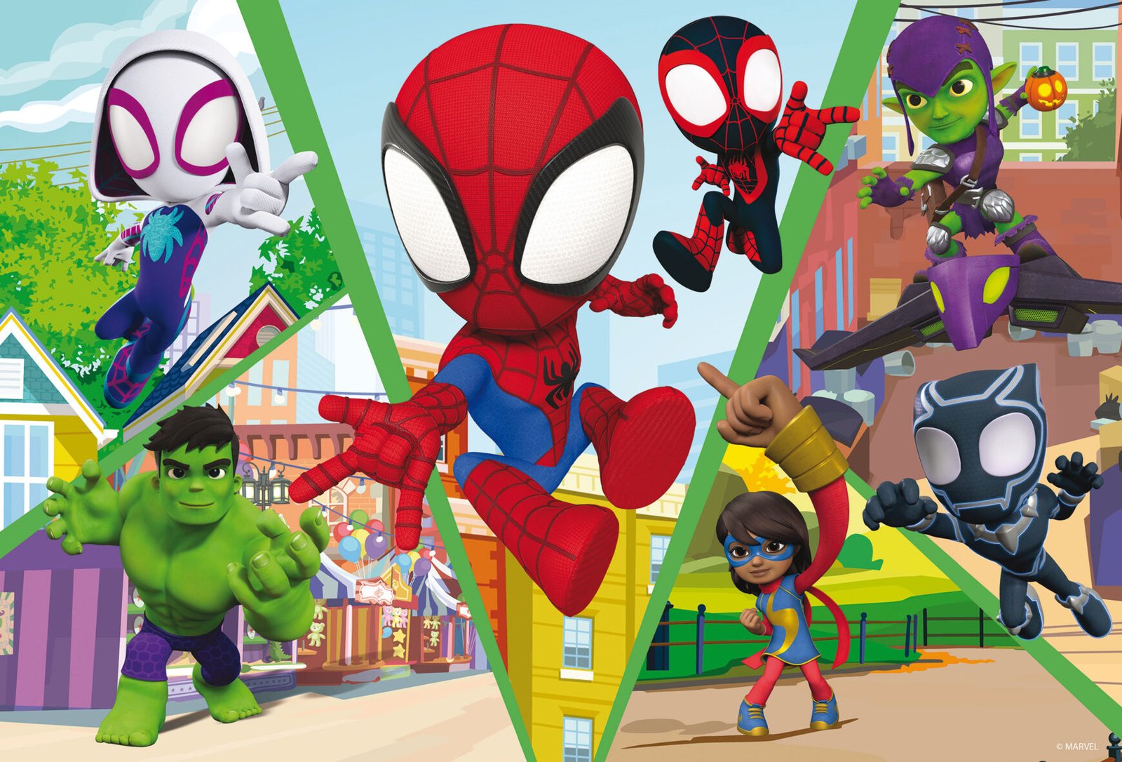 Puzzle Double-Face Spidey – Prêts pour le Défi – 24 pièces – Lisciani
