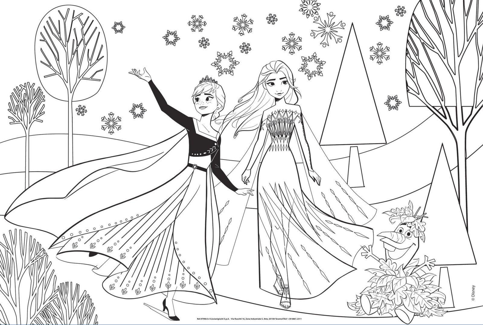 Puzzle Double-Face Géant La Reine des Neiges – 2 x 60 pièces – Lisciani