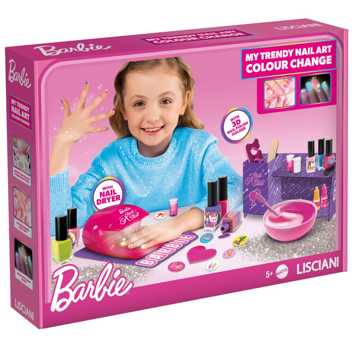 Atelier Barbie – Vernis à Effets et Séchoir – Lisciani