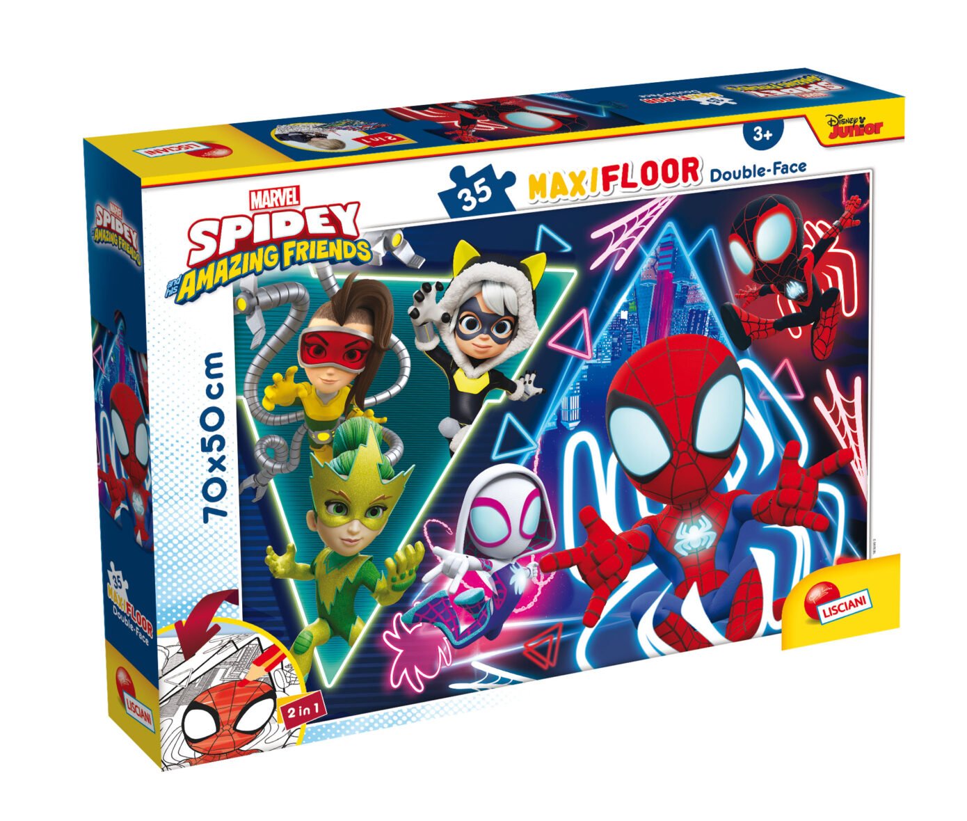 Puzzle Double-Face Géant Spidey – 35 pièces – Lisciani