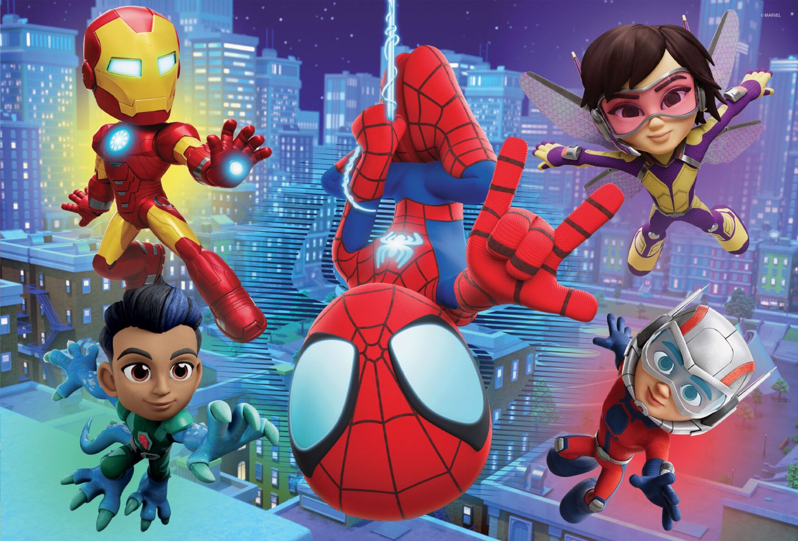 Puzzle Double-Face Géant Spidey – 2 x 24 pièces – Lisciani