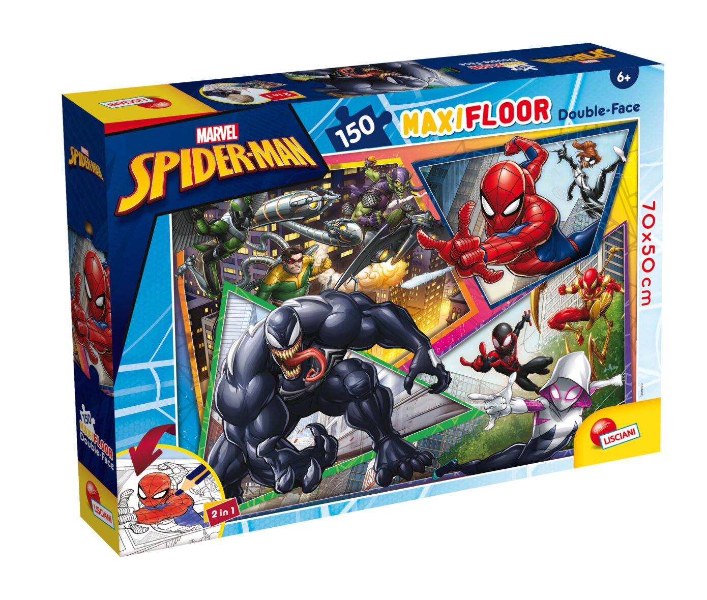Puzzle Double-Face Géant Spider-Man – 150 pièces – Lisciani