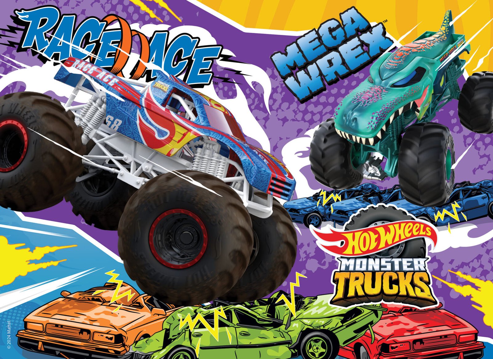 Puzzle Double-Face Hot Wheels Monster Trucks – 48 pièces – Format Compact – Lisciani