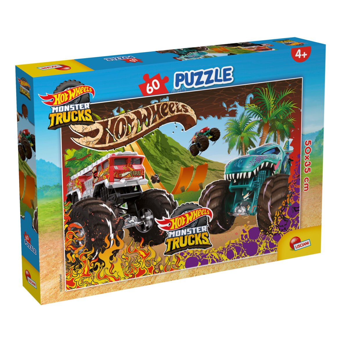 Puzzle Double-Face Hot Wheels Monster Trucks – 60 pièces – Lisciani
