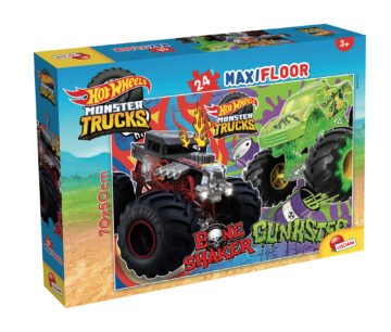 Puzzle Double-Face Géant Hot Wheels Monster Trucks – 24 pièces – Lisciani