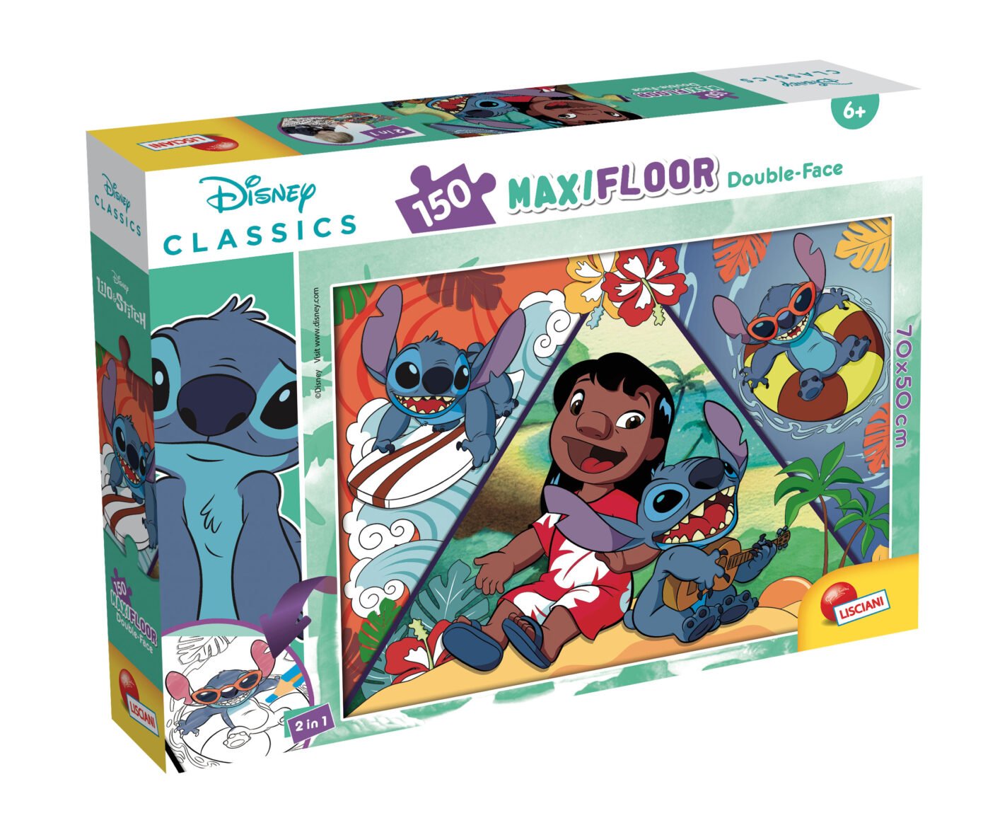 Puzzle Double-Face Géant Lilo et Stitch – 150 pièces – Lisciani