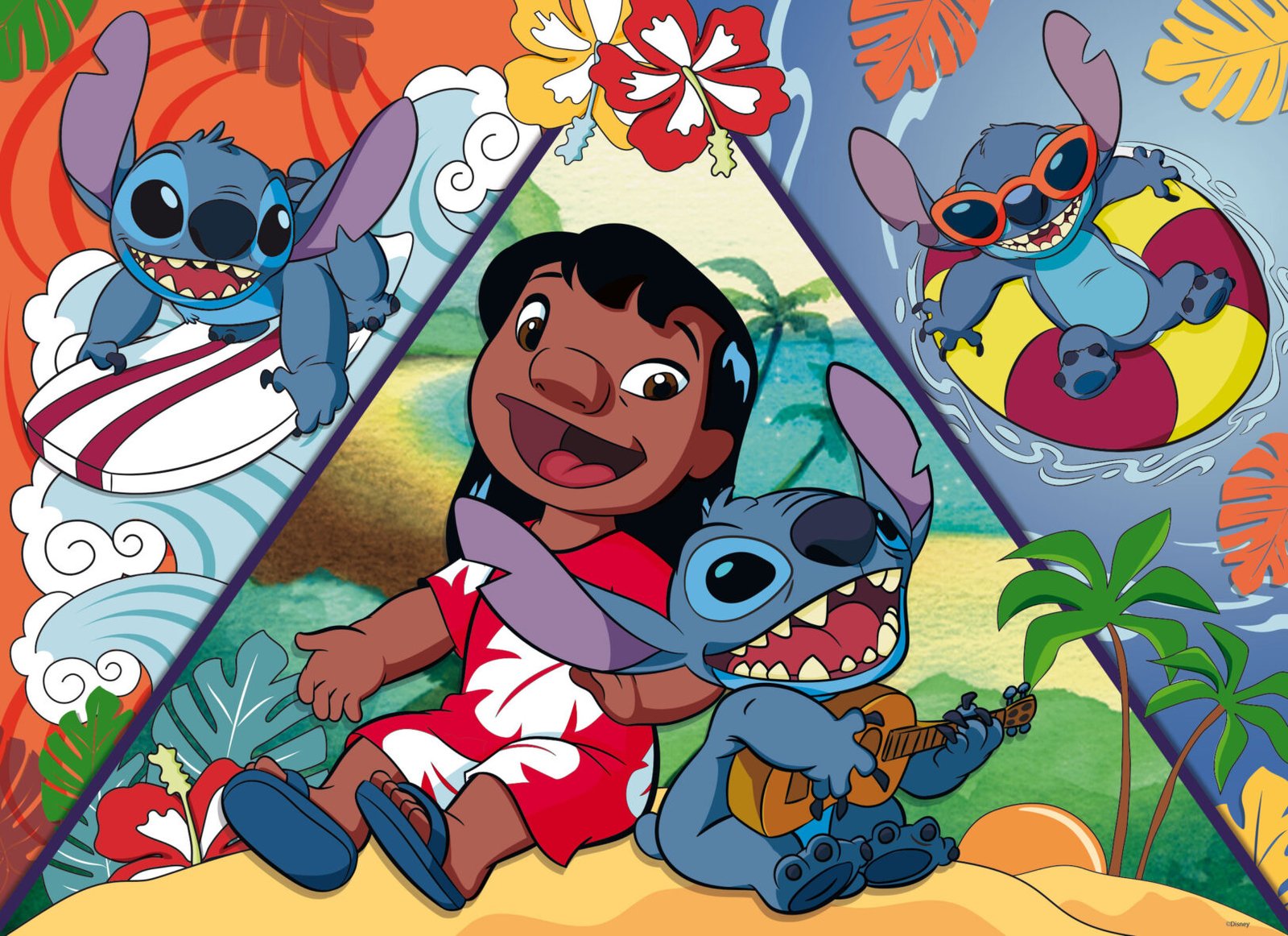 Puzzle Double-Face Géant Lilo et Stitch – 150 pièces – Lisciani