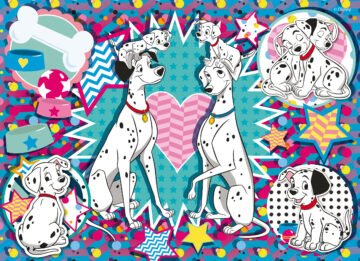 Puzzle Double-Face Les 101 Dalmatiens – 24 pièces – Format Compact – Lisciani