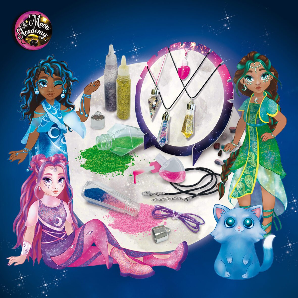 Coffret Créatif The Moon Academy – Pendentifs Cristal – Lisciani